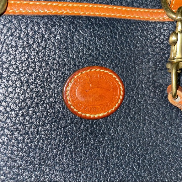 *RARE*VTG Dooney and Bourke Mini Pebble Leather Flap Blue Crossbody Y2K… - Picture 9 of 13